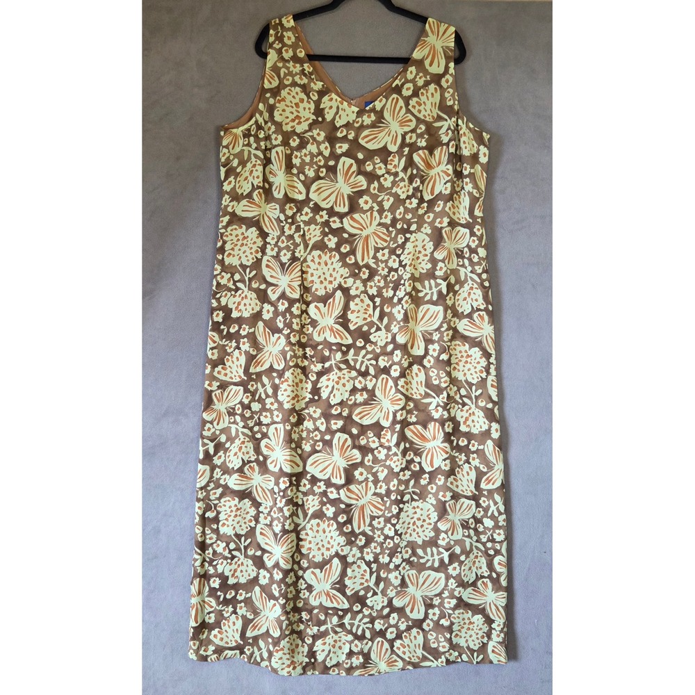 JH Collectibles Butterfly Sheath Dress Women's Size 20W Mod Cottage Fairy